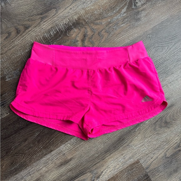 Adidas Women's Hot Pink Athletic Shorts - Picture 1 of 6
